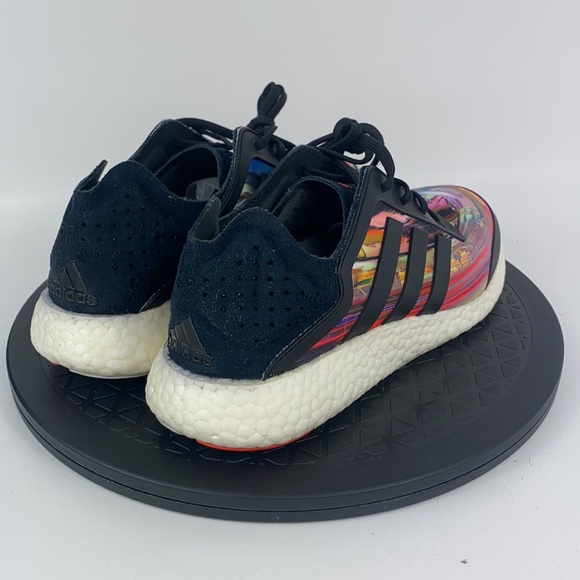 Adidas Pure Boost Black/Multicolor Running Shoes B41118 Women's Size 7 - Picture 5 of 12